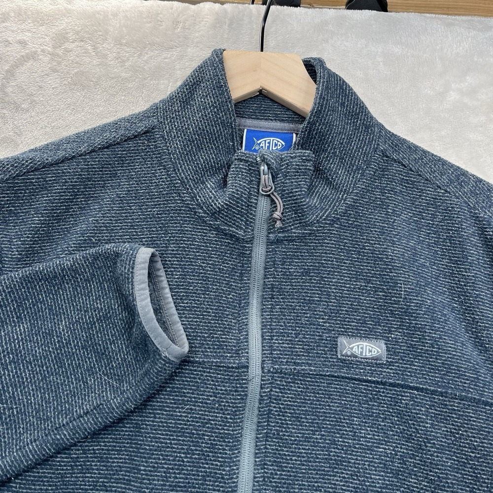 AFTCO Sweater Men's Medium 1/4 Zip Fleece‎ Pullover Outdoor Fishing